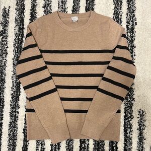Tan and Black Striped Sweater